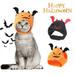 Opolski Pet Headgear Super Soft Windproof Friendly to Skin Breathable Enhance Atmosphere Cat Plush Cap Pet Cosplay Headwear Pet Supplies