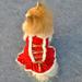 jiaroswwei Pet Dress Elastic Pet Supplies Velvet Pet Dog Santa Dress Costume for Party
