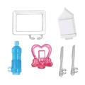 Replacement Parts for Barbie Doll Hello Dreamhouse - DPX21 ~ Replacement Barbie Size Silver Tablet Pink Heart Charger and More!