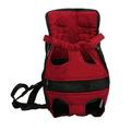 Portable Pet Supplies Pet Chest Pack Breathable Travel Pet Shoulder Chest Bag Pet Out Shoulder Bag Dog Backpack(Red L)