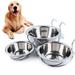 Cheers.US Metal Dog Pet Bowl Cage Crate Non Slip Hanging Food Dishï¼ŒNon Spill Stainless Steel Food Water Bowls Bunny Feeder with Hook for Dogs Cats in Crate Cage Kennel