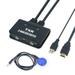 axGear HDMI KVM Switch Button Switcher USB Port With Cable For Monitor Keyboard Mouse