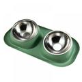 Double Dog Cat Bowls Elevated Cat Bowls Cat Bowls for Food and Water Stainless Steel Pet Feeder Bowls Food Water Feeder Cats Small Dogs