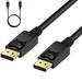DisplayPort to Displayport Cable 3 Feet Display Port to Display Port Cable 4K@60HZ Resolution(Male to Male) for DisplayPort Enabled Desktops and Laptops to Connect to Displays