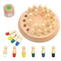 COUTEXYI 1 Set Wooden Memory Match Stick Chess Game Children Early Educational 3D Puzzle Family Game