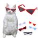 Walbest Cat Sunglasses Shape Stylish Cool Pet Hippie Cute Funny Pet Sunglasses Dog Cat Cosplay Party Costume Photo Props