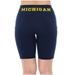 Women s ZooZatz Navy Michigan Wolverines Pocket Bike Shorts