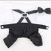 JOLLY Pet Stylish Wedding Shirt Formal Tuxedo with Black Tie Suit Dog Gentleman Suspender Bow Tie Apparel Puppy Costume Jumpsuit Coat for Male Boys Dog Cat