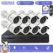 {Outdoor/Indoor 5.0MP PoE Security Camera System 8pcs cameras} 8-Channel NVR with Night Vision IP67 Waterproof Motion Detection Surveillance System with 4TB HDD