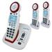 Clarity XLC3.4+ Hearing Loss Cordless Phone with 2 XLC7HS Extra Handset (XLC7HS Replaces XLC3.6+HS)