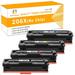 Toner H-Party Compatible Toner Cartridge Without Chip for HP 206X W2110X for HP Color Laserjet Pro M283fdw M255dw MFP M283cdw M282nw M283 M255 Printer Ink (Black Cyan Yellow Magenta 4-Pack)