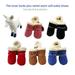 jiaroswwei 4Pcs Pet Shoes Solid Color Prevent Coldness Soft Sole Fashion Pet Dogs Sneakers Pet Product