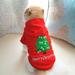 Shulemin Merry Christmas Pet Puppy Dog Clothes Tree Snowflake Coat Apparel Hoodie Costume Green XS