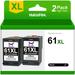 Halofox 61XL 61 Black Ink Cartridge 61XL Ink Cartridge 61 XL Black Ink Cartridge for HP Printers Envy 4500 5530 5534 5535 Deskjet 1000 1010 1510 2540 2541 3050 OfficeJet 4630 4635 2620 (Black 2-Pack)