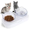 Elevated Cat Bowl Cat Feeding Bowl Double Cat Bowls Tilted Cat Bowls Raised Cat Bowl With Stand 15? Inclined For Cats And