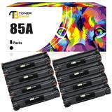 Toner Bank Compatible 85A Toner Cartridge for HP CE285A 85A LaserJet Pro P1102W Pro M1212NF Pro M1132 M1210 M1130 M1212NF M1217NFW Printer Replacement Toner Ink (Black 8-Pack)