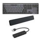 Logitech MX Mechanical Illuminated Wireless Keyboard with USB Hub and Palm Rest