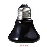 PetEquip Infrared Ceramic Heat Emitter Bulb No Light Terrarium Reptile Amphibians Pet Brooder Heating Bulb 220V 50W