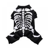 Dog Cat Skeleton Costume Coat Pet Puppy Halloween Costumes Clothes for Small Medium Dogs Cats Halloween Party Cosplay Sweater Jumpsuit Puppies Funny Outfits Kitten Dress up Shirt Pets Apparel