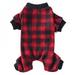 Promotion Clearance Pet Pajamas for Dogs Red Plaid Sweaters Soft Clothes Pet Soft Comfortable Lovely Pajamas For Small Medium Dogs Puppy Autumn & Winter Costume