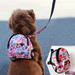 MyBeauty Cartoon Pattern Pet Bag Backpack Travel Carrier for Dog Puppy Cat with Leash