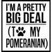 Dog Shirt Pomeranian Paw Print Funny Pet Love Wall Decals for Walls Peel and Stick wall art murals Black Small 8 Inch