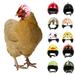 Visland Chicken Helmet Cute Cartoon Funny Tiger Dog Cow Heart Pattern Sturdy Durable Soft Pad Inside Design Head Protection Helmet Bird Hat Headwear Costumes Accessory for Parrot Small Hens Ducks