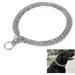 Dog Chain Collar Adjustable Stainless Steel Double Row Neck Chain Dog Training Choke Collar for Small Medium Large Dogs