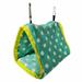 yuehao pet supplies pets parrot ham- bird hanging bed house plush winter warm cage ne-st tent green