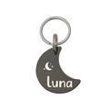 Cat Tag - Moon Cat Tag - Cat Tags for Cats Personalized - Engraved Cat Tag - Cute Cat Tag - Moon Cat Tag for Cats[Black L Only front engraving]