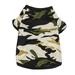 Papaba Pet Vest Pet Shirt Camouflage Print Breathable Thin Dog Fashion T-shirt for Summer