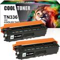 Cool Toner Compatible Toner Cartridge for Brother TN-336 TN-336K for MFC-L8850CDW HL-L8350CDW MFC-L8600CDW HL-L8250CDN HL-L8350CDWT HL-4150CDN 4570CDW 4570CDWT Replacement Printer Ink Black 2-Pack