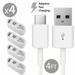 for Huawei nova 7 Pro 5G USB-C Data Charging Cable White EP-DN930CWE- 100% Original - 4 PACK - Bulk Packaging