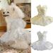 XWQ Pet Skirt Eye-catching Wear Resistant Polyester Teddy Dog Lace Style Wedding Dress Photography Outfits for Outdoor