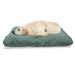 Teal Green Pet Bed Gemstone Inspired Forms as Vertical Design with Diagonal Lines Resistant Pad for Dogs and Cats Cushion with Removable Cover 24 x 39 Teal Pale Teal and Sea Green by Ambesonne