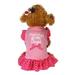 YUEHAO Summer Cute Pet Puppy Small Dog Cat Pet Dress Apparel Clothes Fly Sleeve Dress Mommy s Little Love Pet Pink