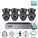 ZOSI 1080P H.265+ 8 Channel Security Camera System with 1TB Hard Drive 5MP Lite Surveillance DVR 8x 2.0MP Dome Cameras Indoor Outdoor CCTV System