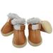 4Pcs/Set Winter Pet Dog Shoes for Small Dogs Super Warm Fleece Puppy Pet Shoes Waterproof Dog Snow Boots Chihuahua Shoes