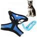 Dog Harness No Pull Pet Harnesses with Dog Collar Adjustable Outdoor Vest for Small Medium Large Extra Large Dogs Easy Control Handle for Walking