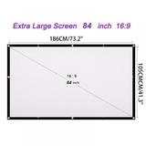 Versatile Shade Wall/Projector Screen 16:9 Aspect Ratio 120 in Portable Projector Movie Screen