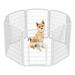 IRIS USA 34 Exercise 8-Panel Pet Playpen with Door Dog Playpen Puppy Playpen Small Medium Large Dogs Keep Pets Secure Easy Assemble Rust-Free Heavy-Duty Molded Plastic Customizable White