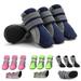 Walbest 4Pcs Reflective Dog Shoes for Small Medium Dogs Slip Resistant Small Dog Booties Puppy Boots with Adjustable Fastener Strap Pet Sneakers Protect Dog Paws Easy to Wear Daily Use