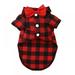 Dog Shirt Pet Plaid Clothes Shirt Cat T-Shirt Sweater Matching Breathable for Small Medium Large Dogs Cats Puppy Soft Adorable Casual Cozy Halloween Thanksgiving Christmas Costumes