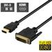 HDMI to DVI Cable High Speed Bi-Directional 5 Feet Black