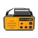 Kaito V3 AM/FM Weather Radio Solar Hand Crank Radio with 4000mAh-Power Bank Yellow