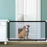 Dog Safety Gate Pet Mesh Fence Portable Folding Baby Safety Gate Install Anywhere 110*72Cm