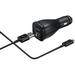 Dual Port Adaptive Fast Vehicle Car Charger for Alcatel Pop 4+ [1 Car Charger + 5 FT Micro USB Cable] Dual voltages for up to 60% Faster Charging! Black