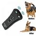 Handheld Dog Repellent & Trainer Bark Stopper with LED Flashlight Ultrasonic Infrared Dog Deterrent for Safety Outdoor Walking Dog Trainer 100% Pet & Human Safe
