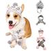 Shulemin 2Pcs/Set Pet Hat Scarf Snowflake Bone Pattern Dress-up Skin Friendly Pet Dogs Cats Knitted Beanie Muffler Kit Grey