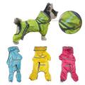 Ybeauty Pet Rainwear Transparent Large Hood Brim Rainproof Four-leg Fashion Dogs Hooded Raincoat for Outdoor